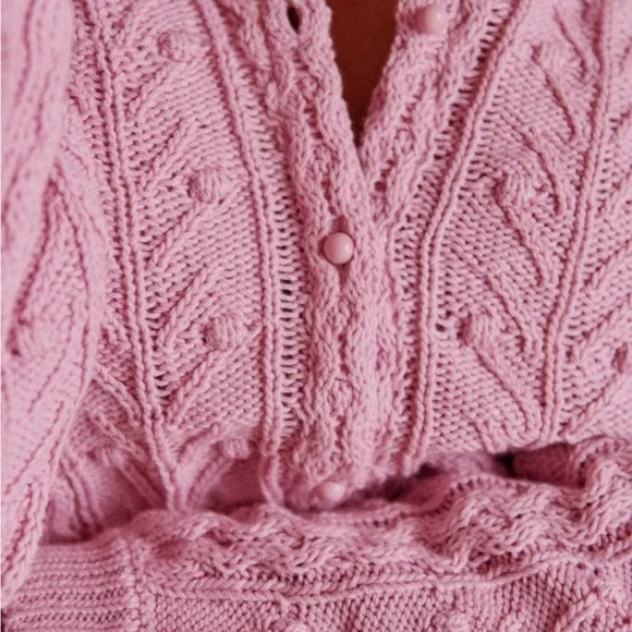 NWT Sézane Beryl cardigan in pastel pink - Picture 2 of 9